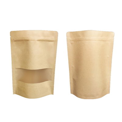 Мешок Kraft Resealable PE бумажный Standup кладет таможню в мешки напечатанный с окном