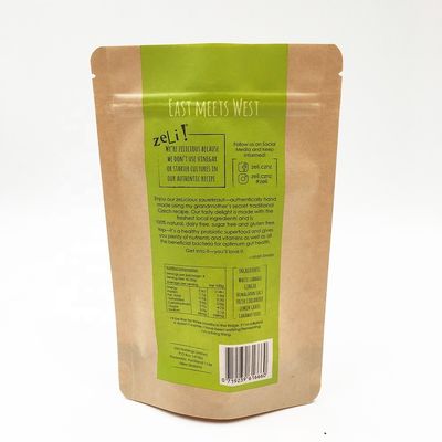 бумаги Eco дружелюбный Kraft кладет сумки в мешки кофе 12OZ плоские нижние Kraft с клапаном