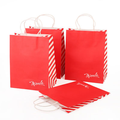 Kraft носит кладет таможню в мешки Drawstring напечатанный бумажный подарок кладет 150g в мешки