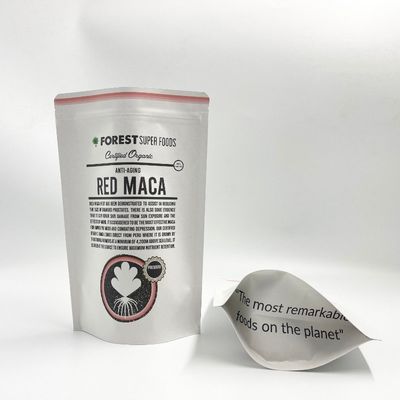 Resealable белые сумки Kraft алюминиевые прокатанные Biodegradable