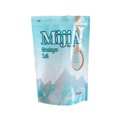 Подгонянный напечатанный мешок 2KG стойки молнии Mylar вверх для упаковки соли моря